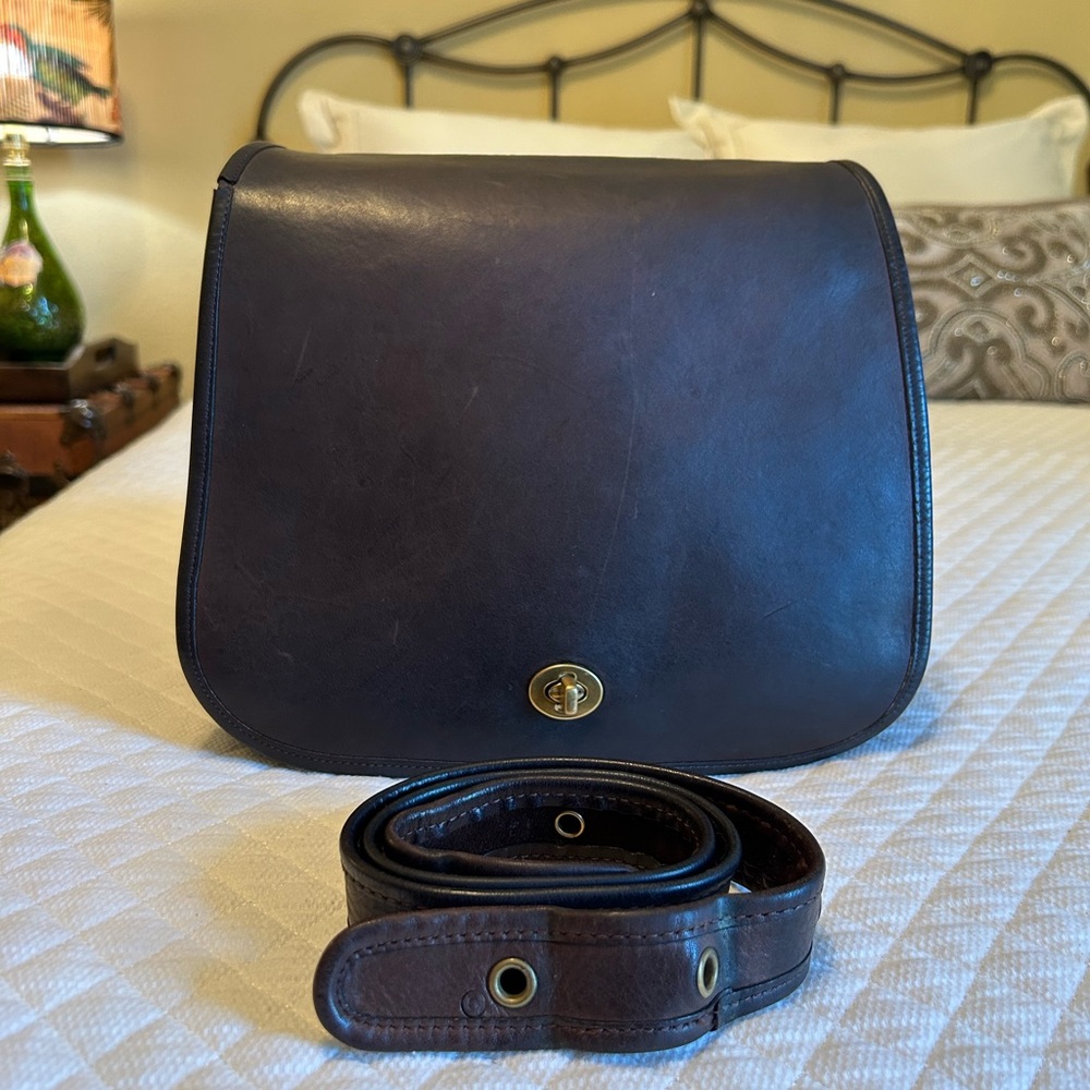 Vintage Coach Stewardess Bag in Mocha No. 643-9824 Made in NYC -mid to late 80s!